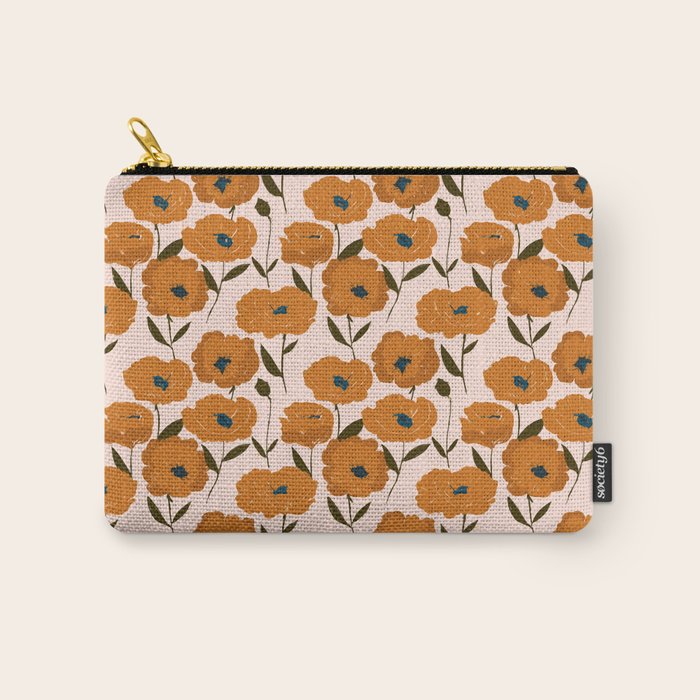 Boho Poppies Carry All Pouch Gallery Image 1