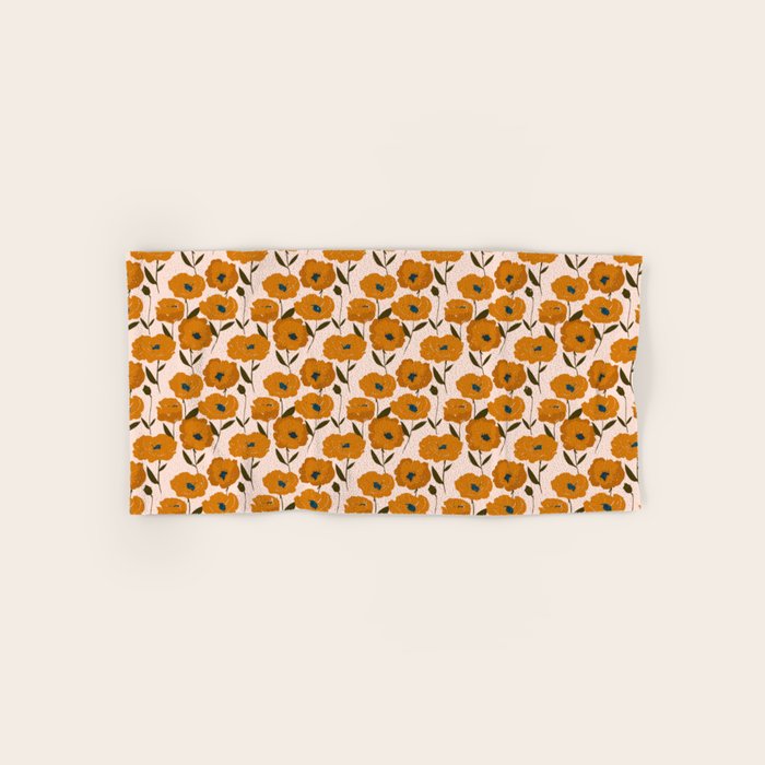 Boho Poppies Bath Towel Gallery Image 1