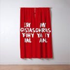 Merry Christmas Ya Filthy Animal, Funny, Saying Window Curtain Gallery Image 3