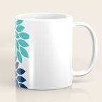 Bold Colorful Hot Pink Turquoise Navy Dahlia Flower Burst Petals Coffee Mug Gallery Image 1