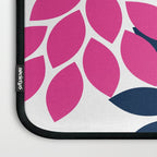 Bold Colorful Hot Pink Turquoise Navy Dahlia Flower Burst Petals Laptop Sleeve Gallery Image 3