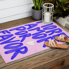 More Amor por favor - brush typography love quote Outdoor Rug Gallery Image 2