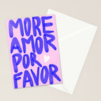 More Amor por favor - brush typography love quote Stationery Card Gallery Image 2