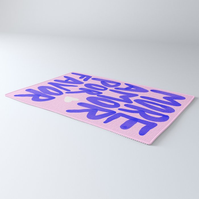 More Amor por favor - brush typography love quote Rug Gallery Image 3