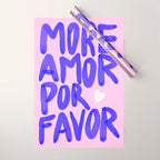 More Amor por favor - brush typography love quote Wrapping Paper Gallery Image 1