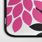 Bold Colorful Hot Pink Black Dahlia Flower Burst Petals Laptop Sleeve Gallery Image 3