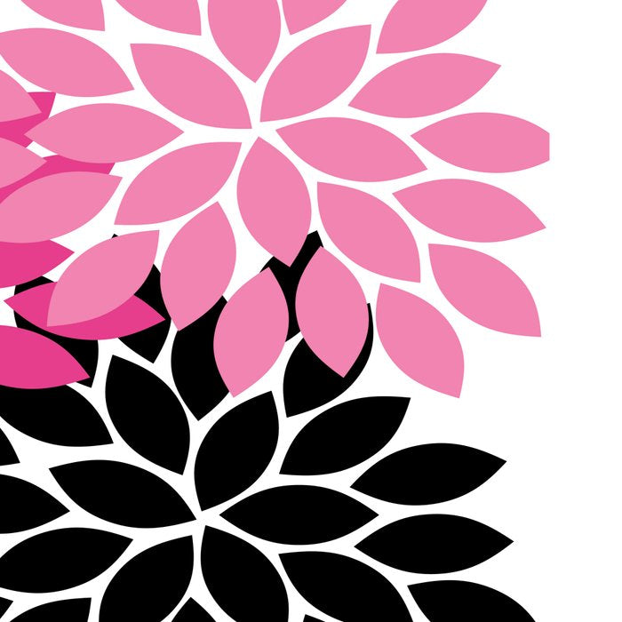 Bold Colorful Hot Pink Black Dahlia Flower Burst Petals Coffee Mug Gallery Image 2