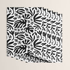 Black and white tropical summer nature pattern Wrapping Paper Gallery Image 3