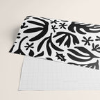 Black and white tropical summer nature pattern Wrapping Paper Gallery Image 2