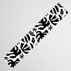 Black and white tropical summer nature pattern Table Runner Gallery Image 3