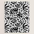 Black and white tropical summer nature pattern Jigsaw Puzzle Gallery Image 1