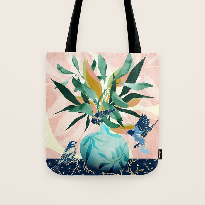 Vintage Vase Abstract Tote Bag Gallery Image 1