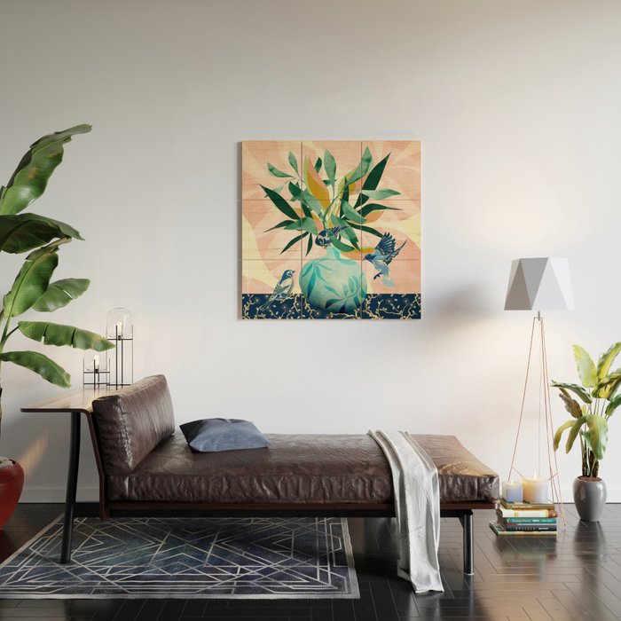 Vintage Vase Abstract Wood Wall Art Gallery Image 2