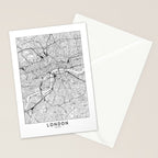 London White Map Stationery Card Gallery Image 2