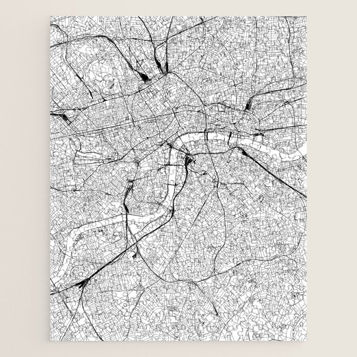 London White Map Jigsaw Puzzle Gallery Image 1