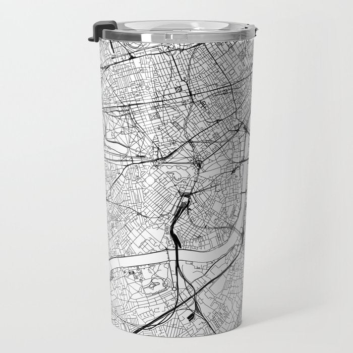 London White Map Travel Mug Gallery Image 3