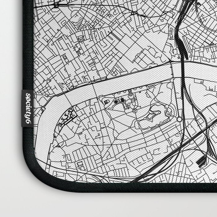 London White Map Laptop Sleeve Gallery Image 3