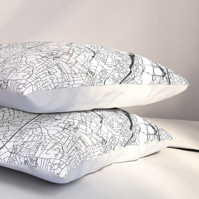 London White Map Pillow Sham Gallery Image 3