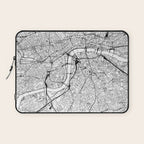 London White Map Laptop Sleeve Gallery Image 1