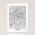 London White Map Stationery Card Gallery Image 2