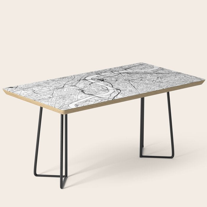 London White Map Coffee Table Gallery Image 1
