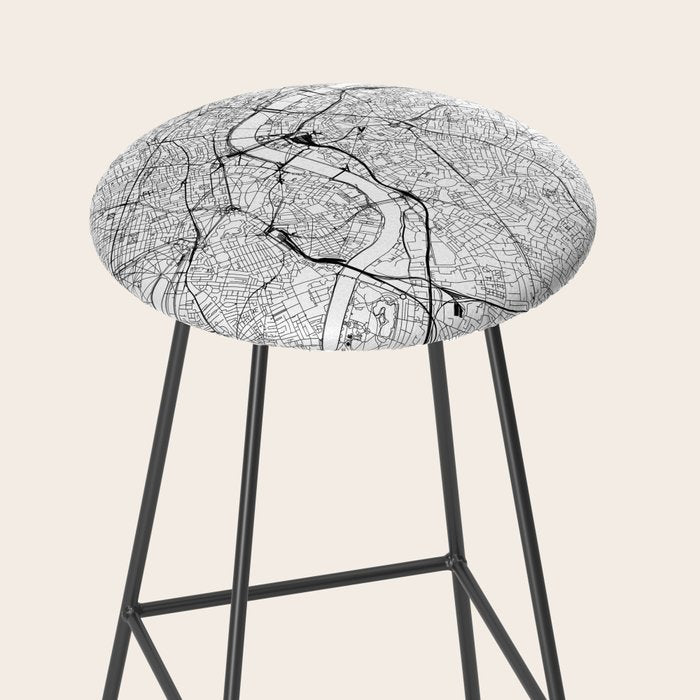 London White Map Stool Gallery Image 2