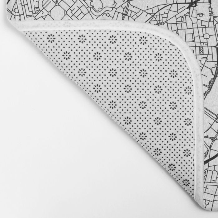London White Map Bath Mat Gallery Image 2