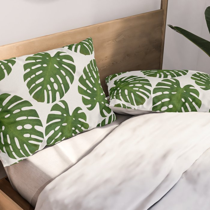 Monstera Leaf III Pillow Sham Gallery Image 2