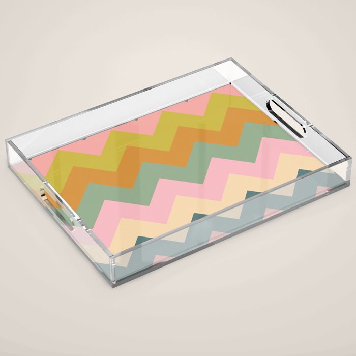 Zigzag pattern Acrylic Tray Gallery Image 1