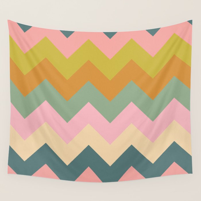 Zigzag pattern Wall Tapestry Gallery Image 4
