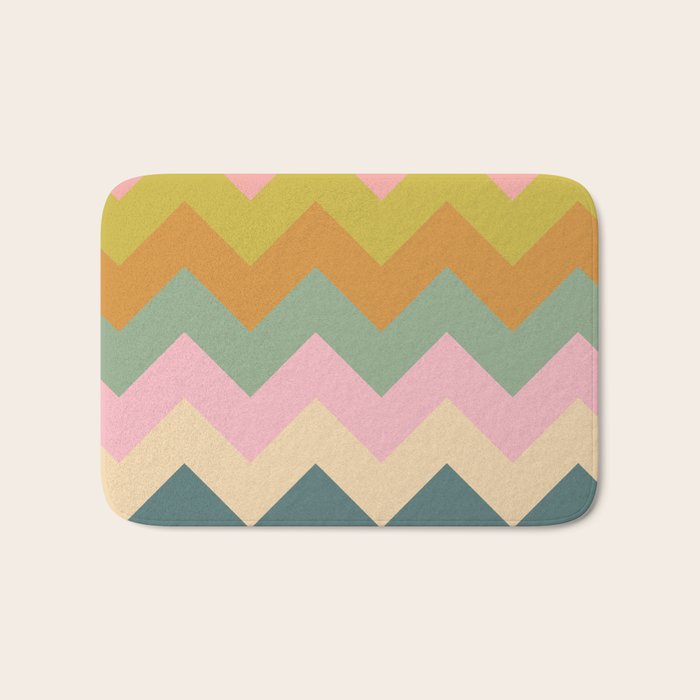 Zigzag pattern Bath Mat Gallery Image 1