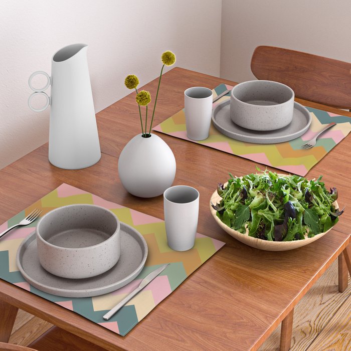 Zigzag pattern Placemat Gallery Image 2