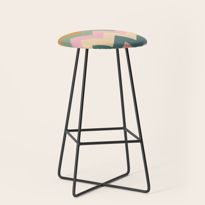 Zigzag pattern Stool Gallery Image 1