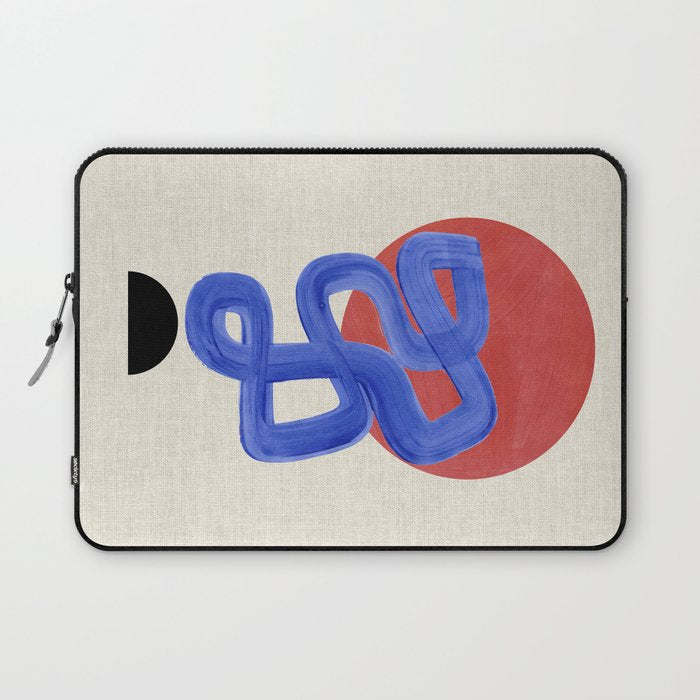 Blue Spiral Eclipse Laptop Sleeve Gallery Image 1