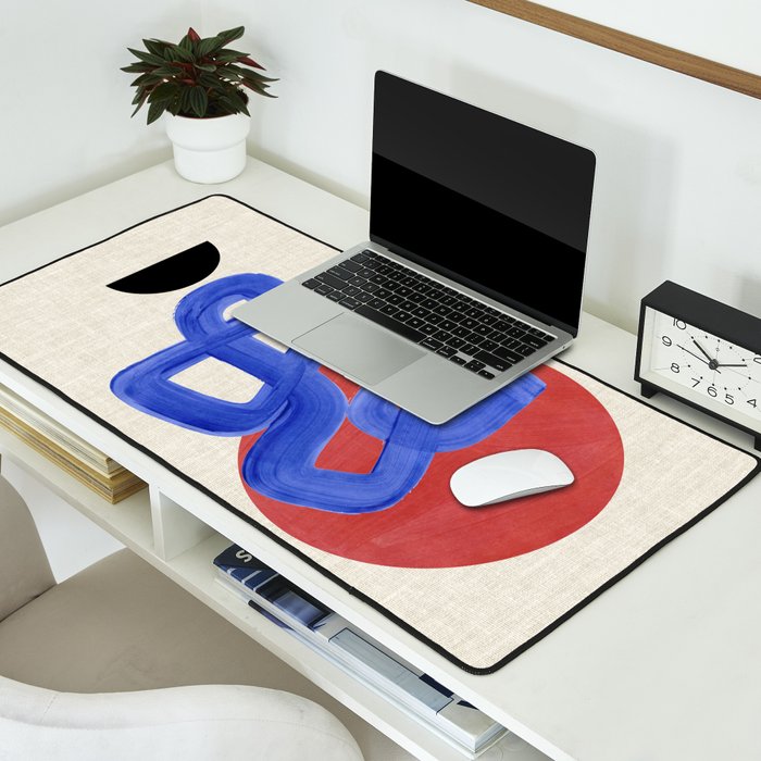 Blue Spiral Eclipse Desk Mat Gallery Image 2