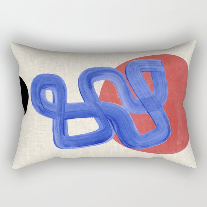 Blue Spiral Eclipse Rectangular Pillow Gallery Image 2