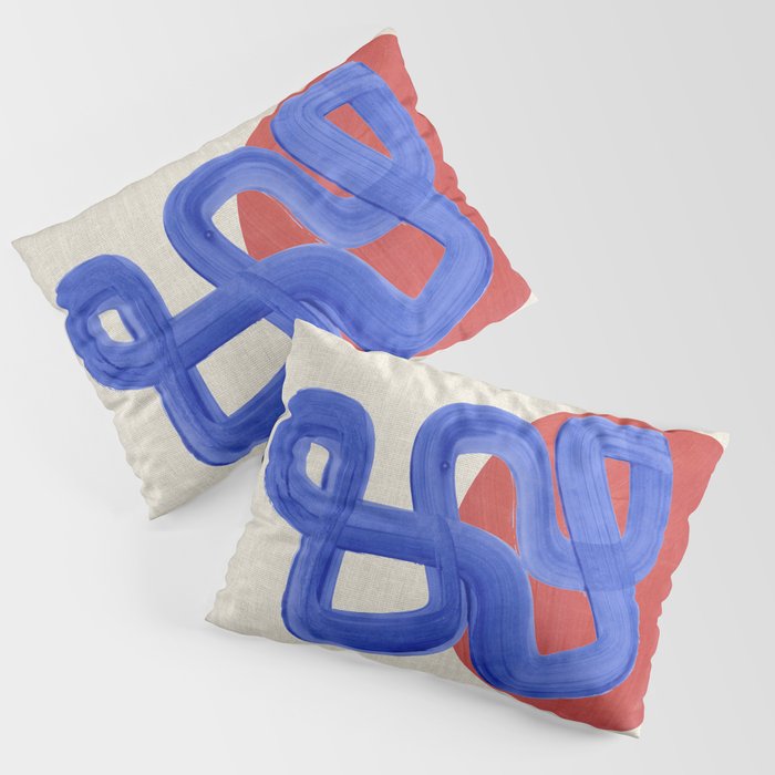 Blue Spiral Eclipse Pillow Sham Gallery Image 1