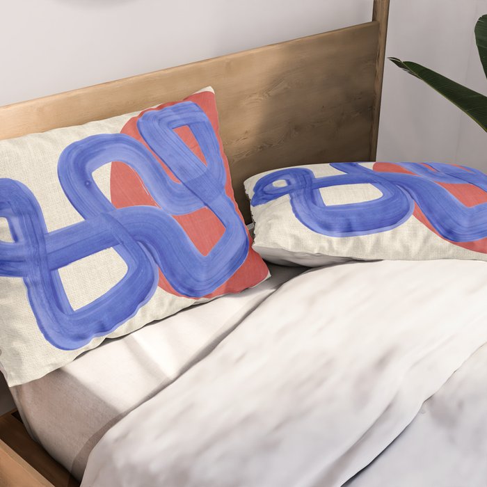 Blue Spiral Eclipse Pillow Sham Gallery Image 2
