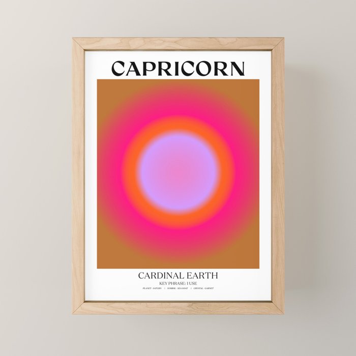 Capricorn Gradient Print Mini Art Print Gallery Image 1