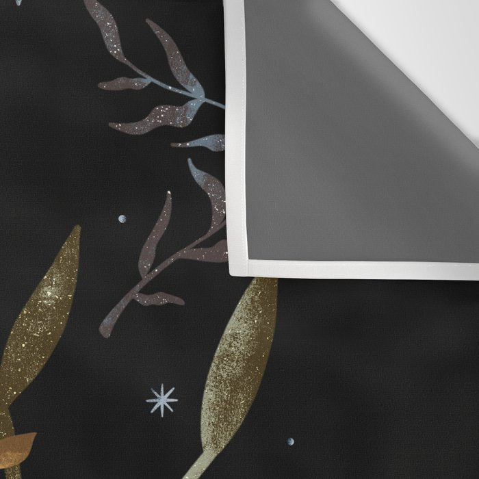 Moonlit Owl and Fluttering Moths Wall Tapestry Gallery Image 3