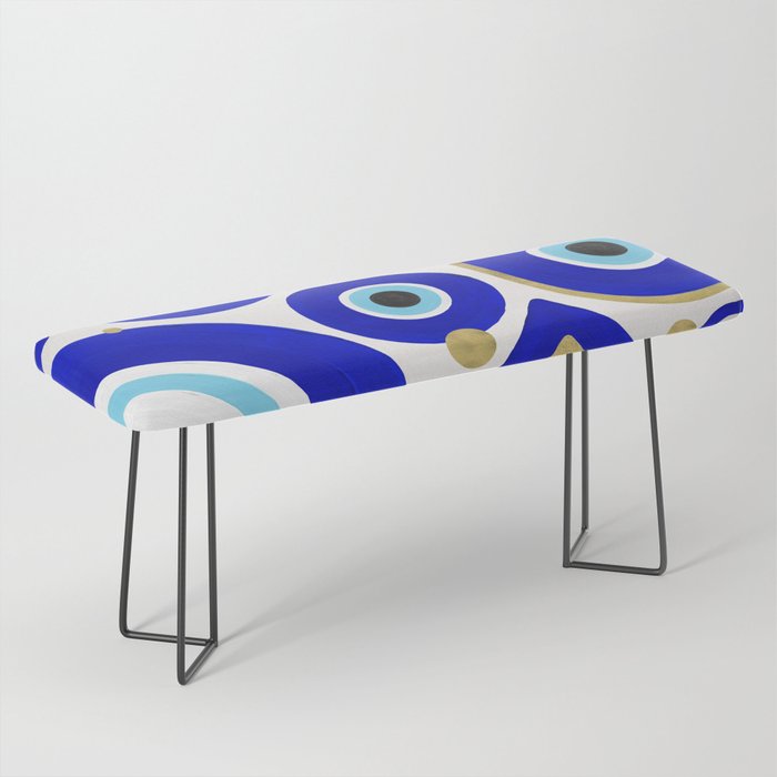 Evil Eye Charms on White Bench Gallery Image 1