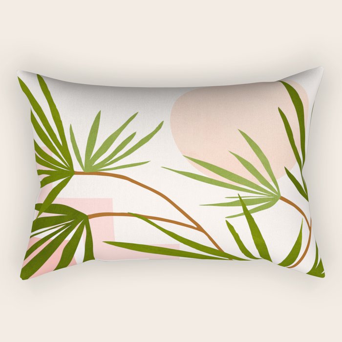 Summer in Belize Abstract Landscape Rectangular Pillow Gallery Image 1