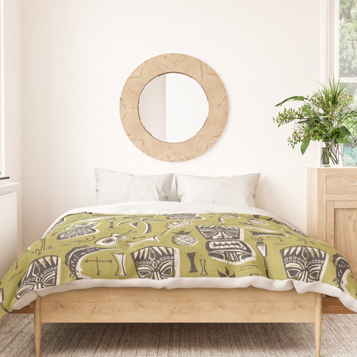 Tropical Tiki Green Duvet Cover Gallery Image 3