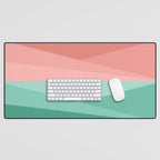 Geometric Triangles VII Pink and Green Desk Mat Gallery Image 1