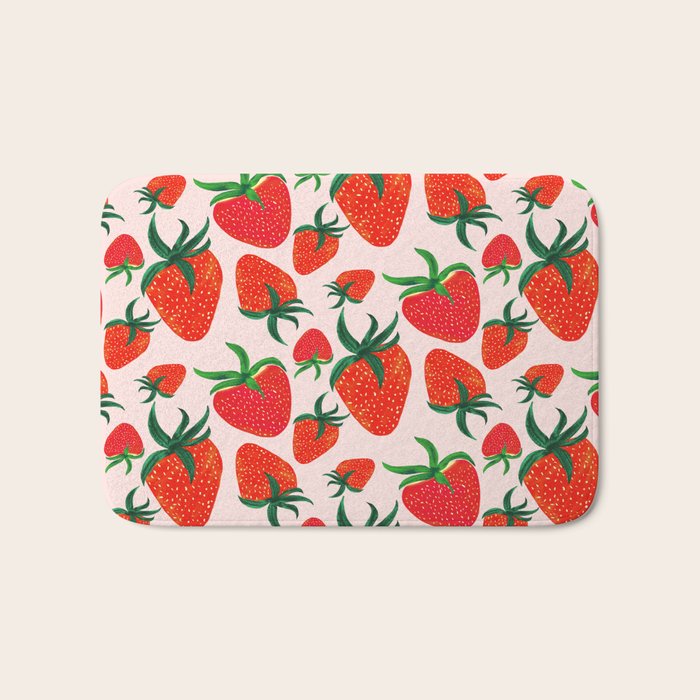 Strawberry Harvest Bath Mat