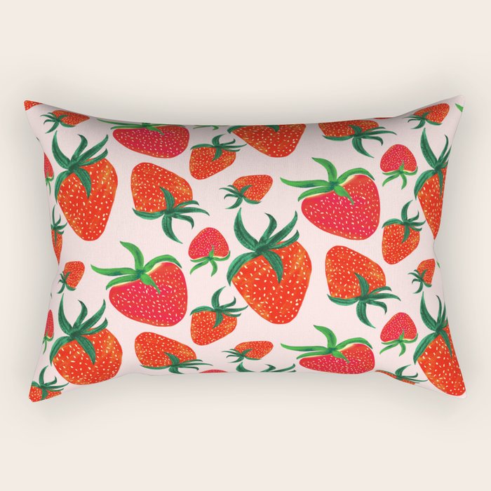 Strawberry Harvest Rectangular Pillow Gallery Image 2