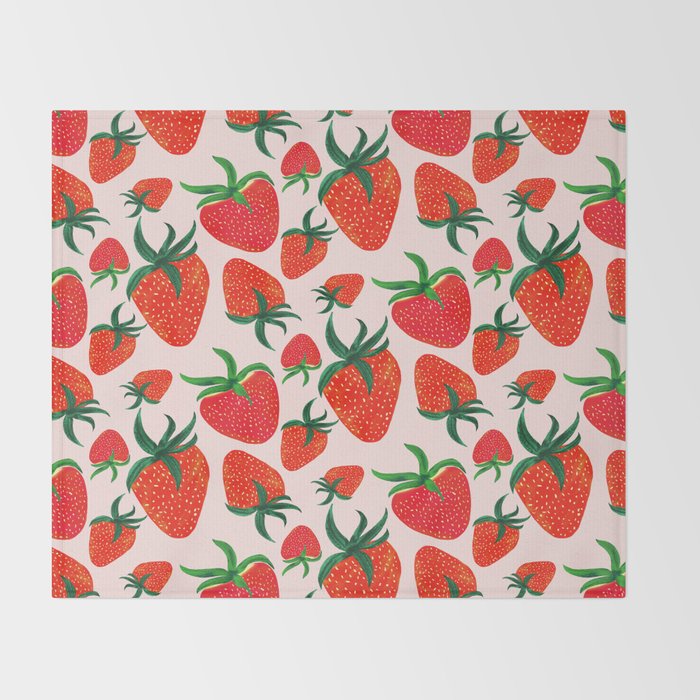 Strawberry Harvest Throw Blanket Gallery Image 2
