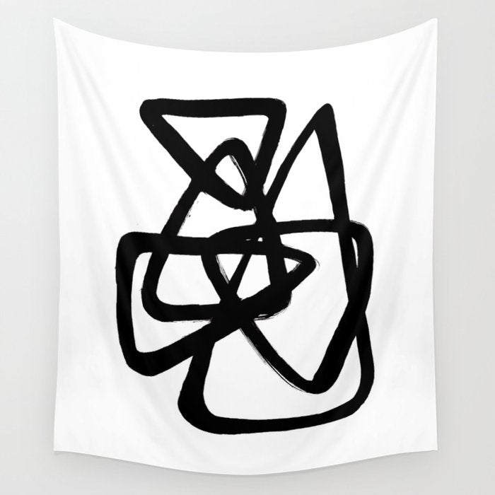 A Family Of Five White Background Wall Tapestry Gallery Image 1