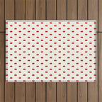 Y2K Cherries - Creme Pattern Miniature Outdoor Rug Gallery Image 1