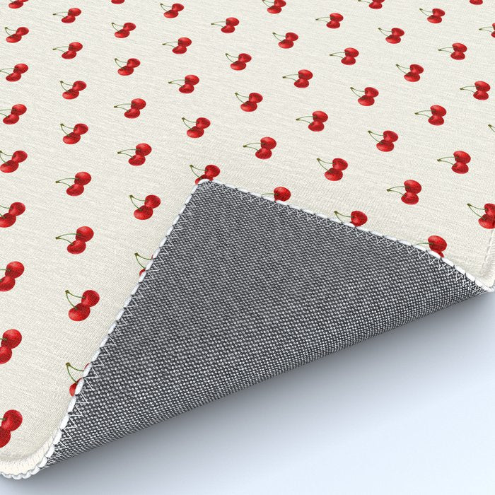 Y2K Cherries - Creme Pattern Miniature Rug Gallery Image 4